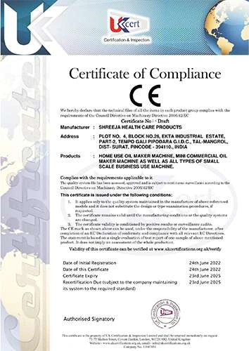 certificate of compliance